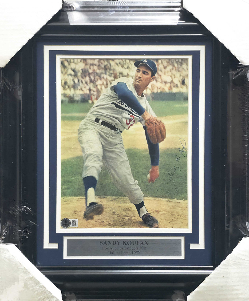 Sandy Koufax Autographed Framed 8x11 Magazine Photo Los Angeles Dodgers Beckett BAS #AE16551