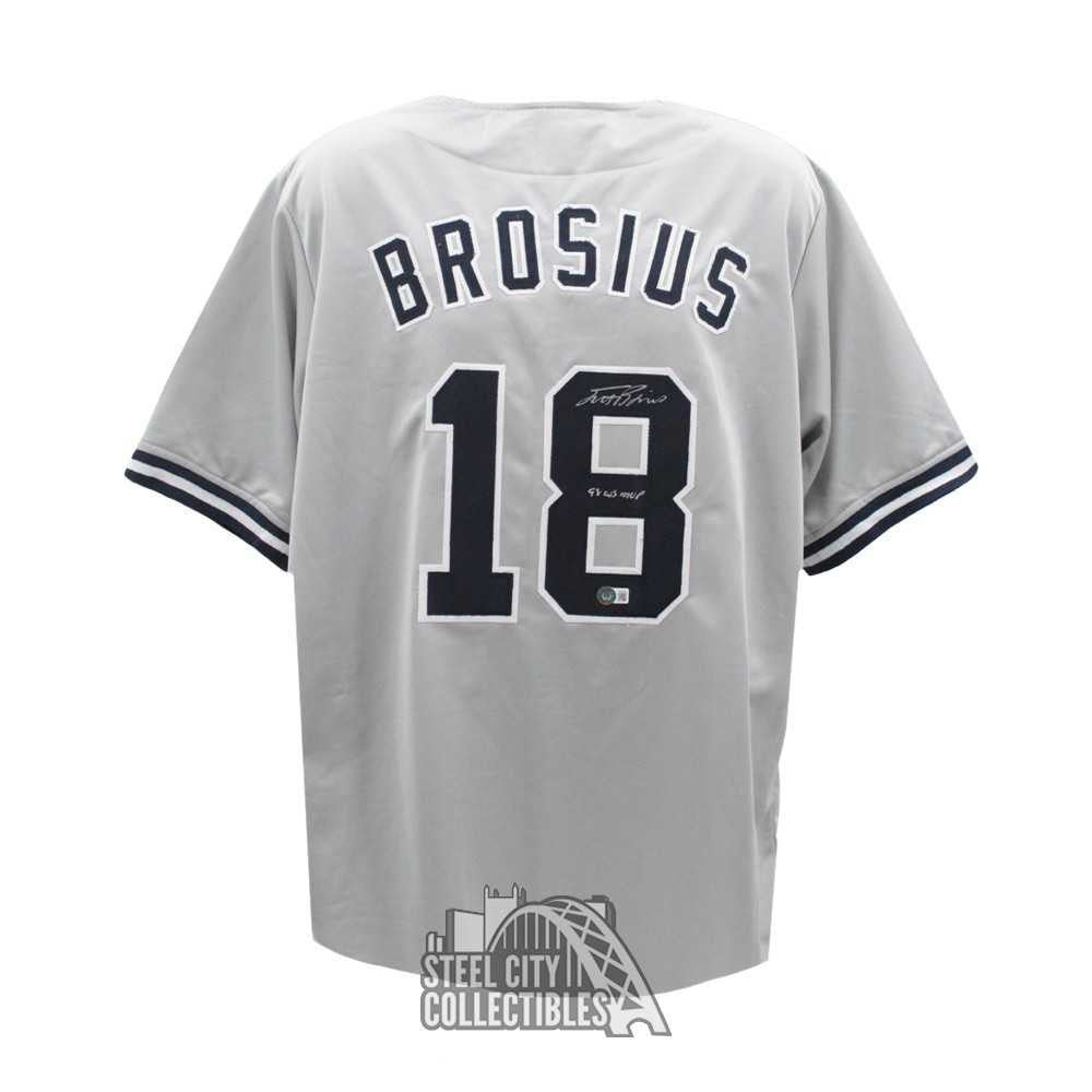 Scott Brosius 98 WS MVP Autographed New York Custom Gray Baseball Jersey - BAS