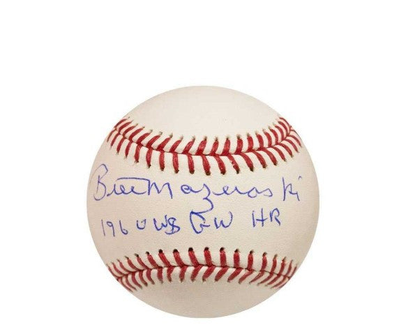 Bill Mazeroski 1960 WS GW HR Autographed Official MLB Baseball - BAS