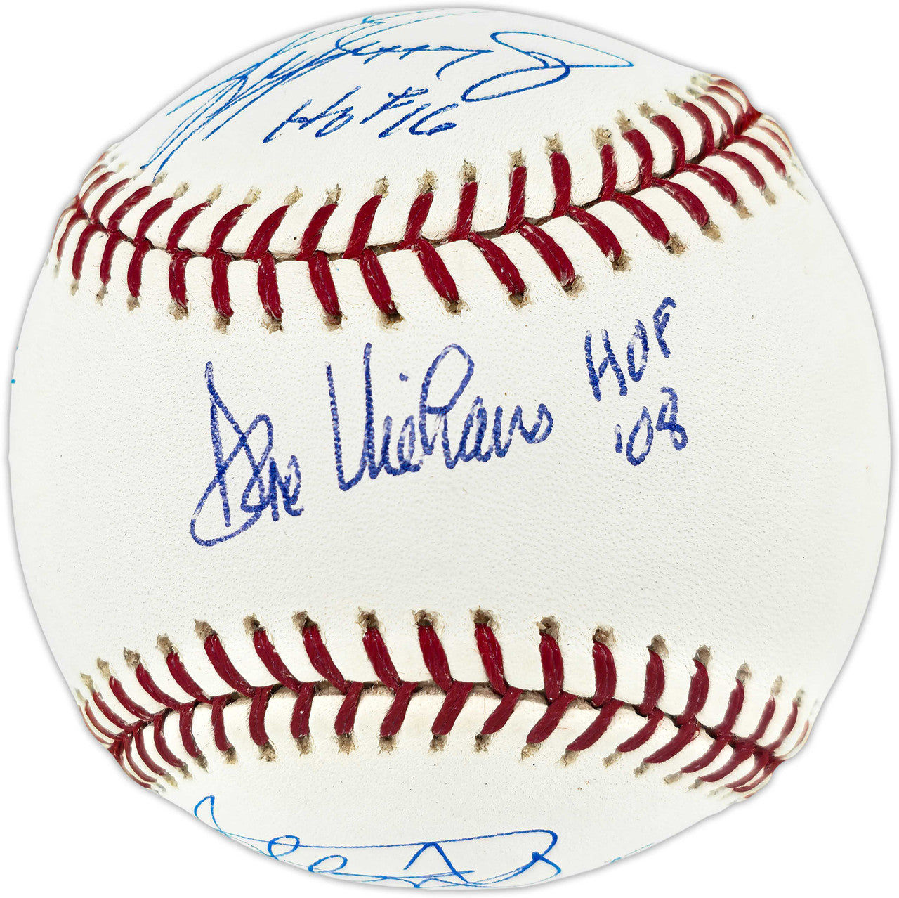 Seattle Mariners Hall of Famers Autographed Official MLB Baseball With 4 Signatures Including Ken Griffey Jr. & Dave Niehaus Beckett BAS #AE49055