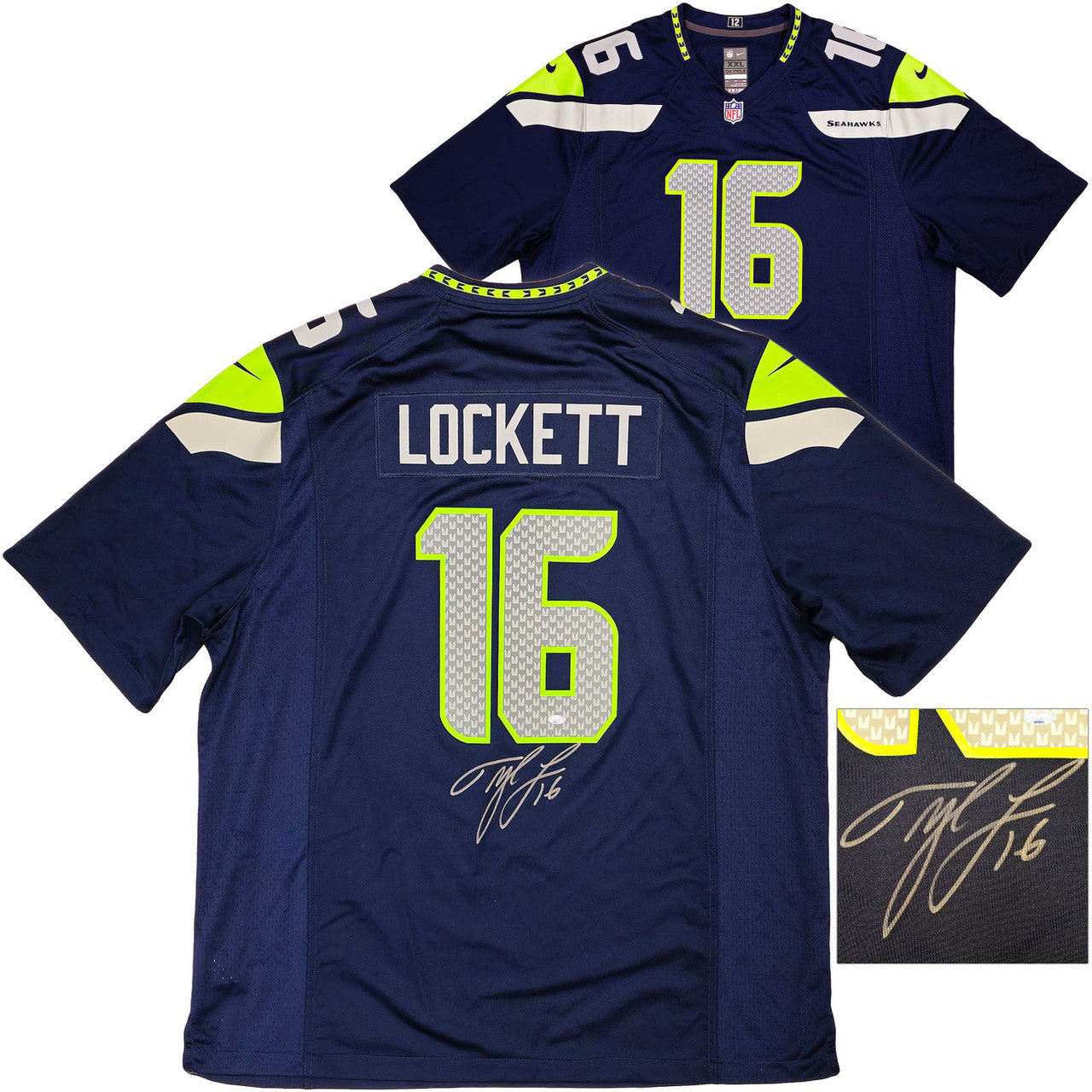 Seattle Seahawks Tyler Lockett Autographed Blue Nike On Field Jersey (XXL) – Mill Creek Sports Hologram & COA