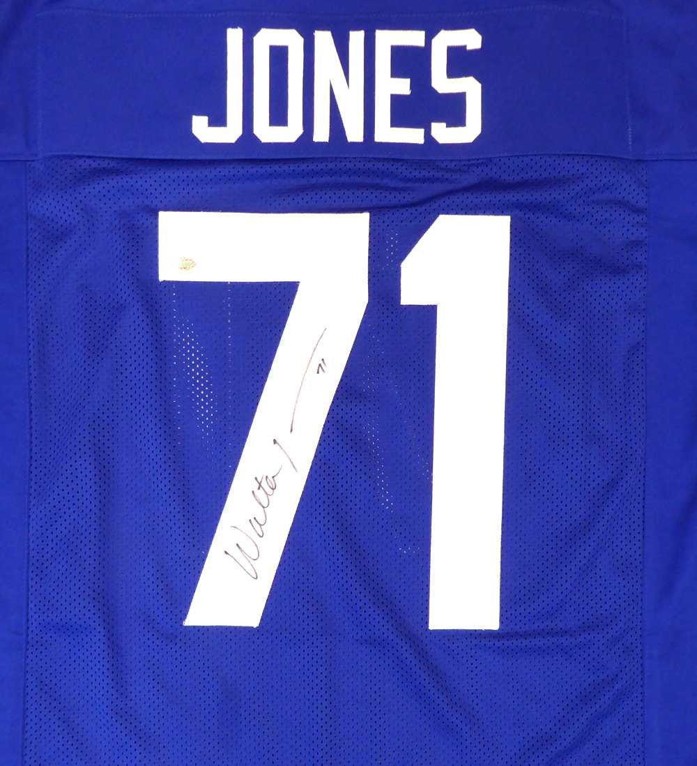 Walter Jones Autographed Seattle Seahawks Blue Custom Jersey – MCS Hologram