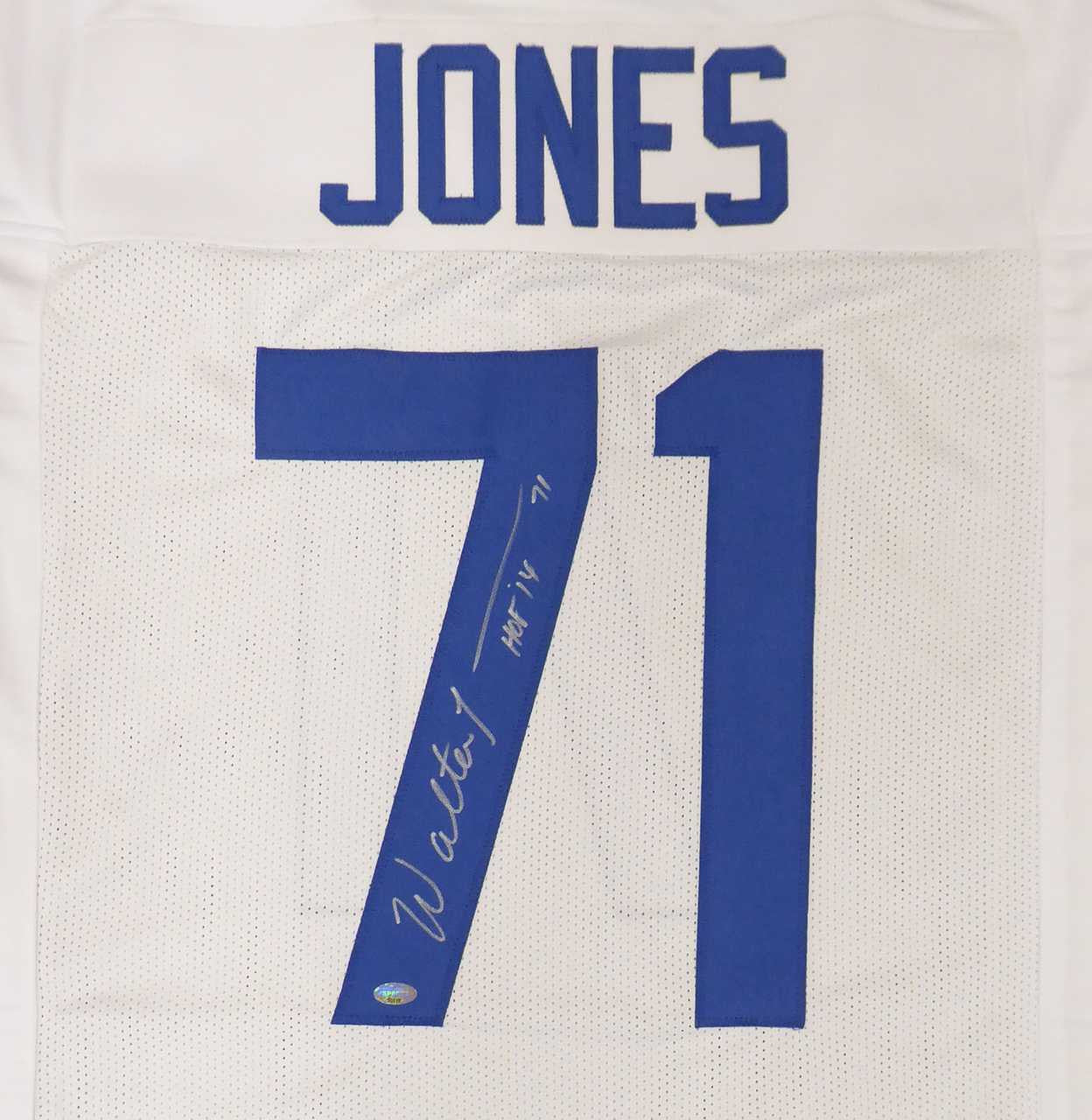 Seattle Seahawks Walter Jones Autographed White Jersey "HOF '14" MCS Authentic