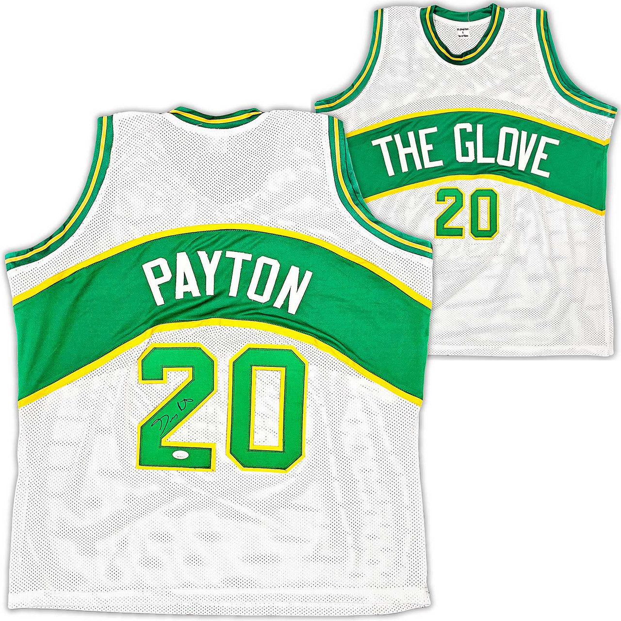 Seattle Supersonics Gary Payton Autographed White Jersey JSA