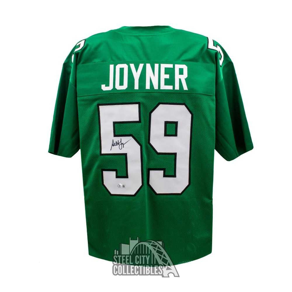 Seth Joyner Autographed Philadelphia Custom Green Football Jersey - BAS