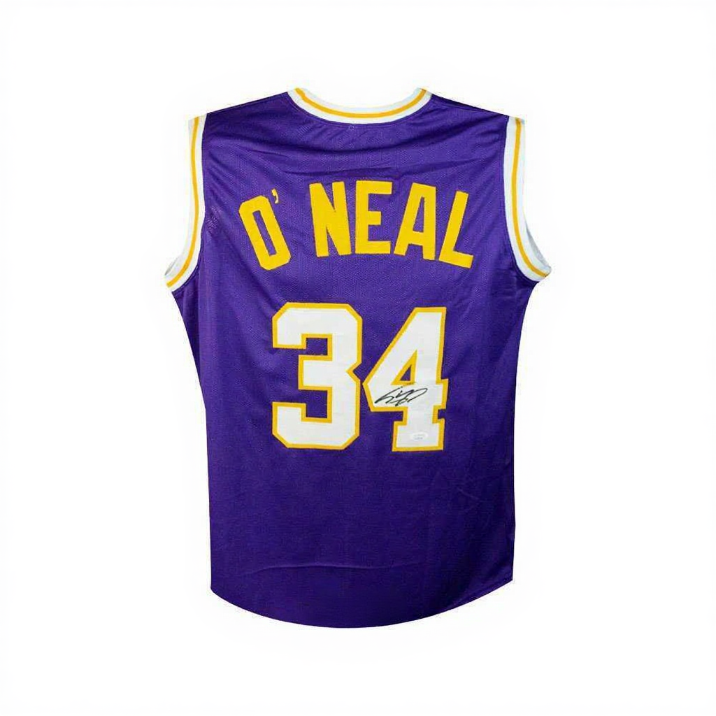 Shaquille O'Neal Autographed Los Angeles Purple Custom Basketball Jersey - JSA COA