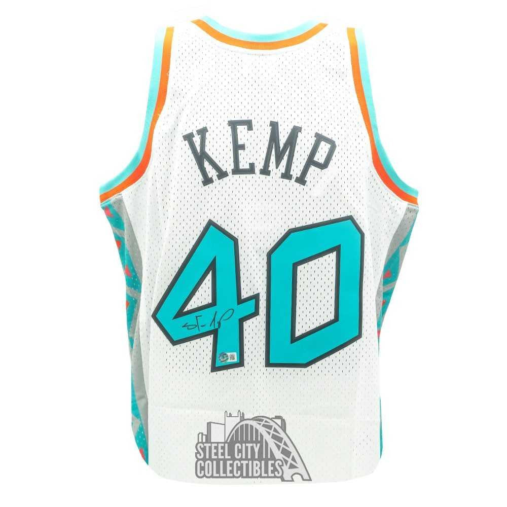 Shawn Kemp Autographed All Star Mitchell & Ness White Basketball Jersey (XL) - BAS