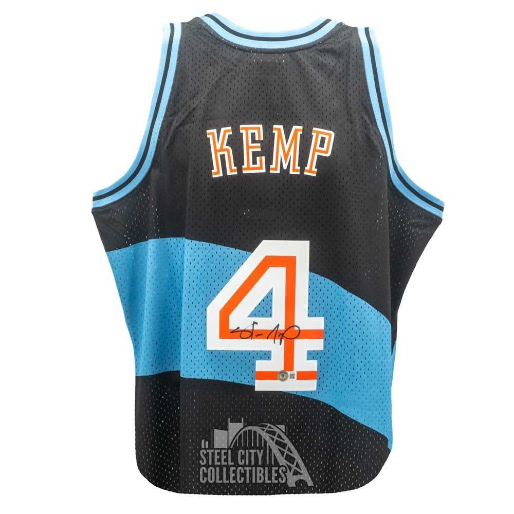 Shawn Kemp Autographed Cleveland Mitchell & Ness Black Basketball Jersey (XL) - BAS