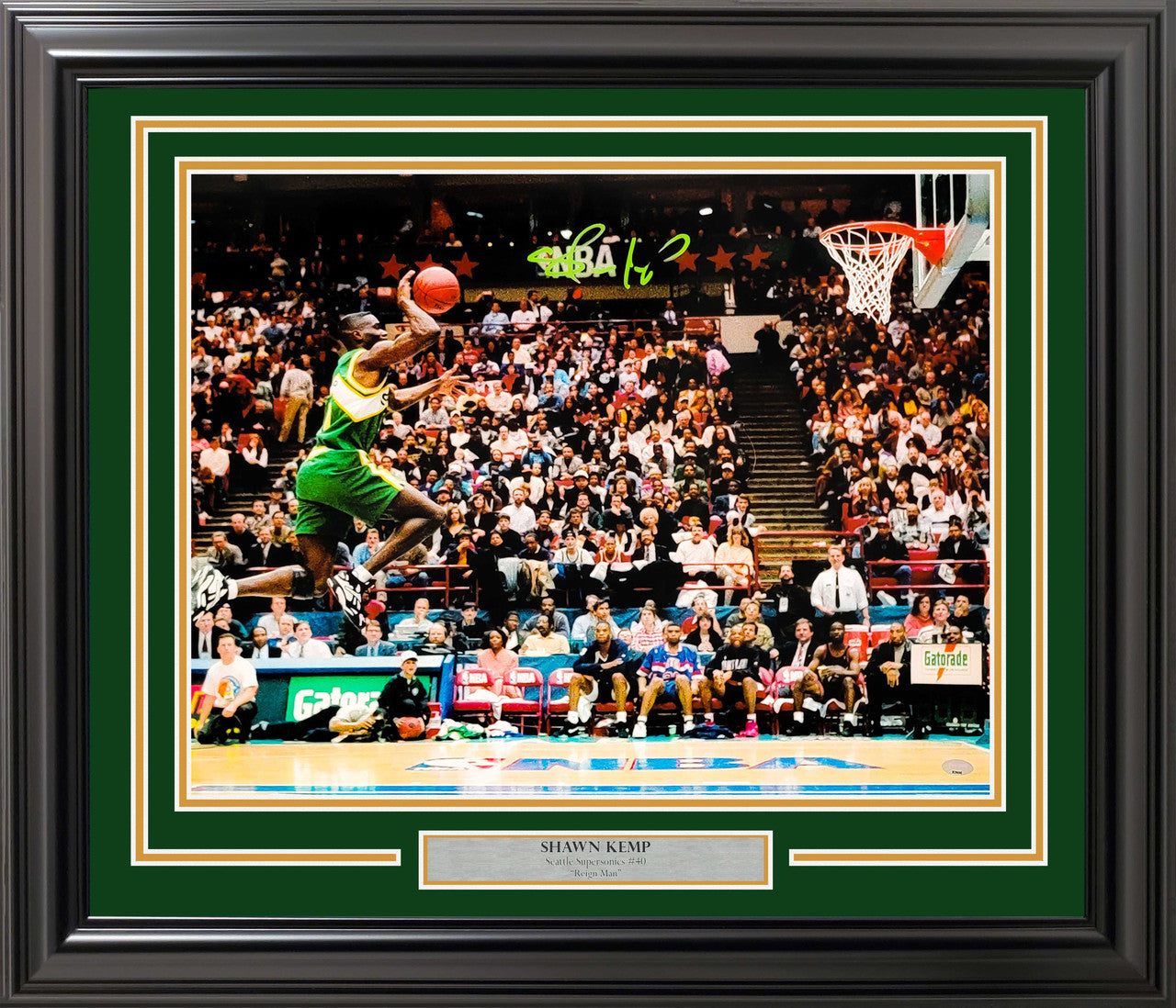 Shawn Kemp Framed 16x20 Autographed Photo MCS Hologram COA
