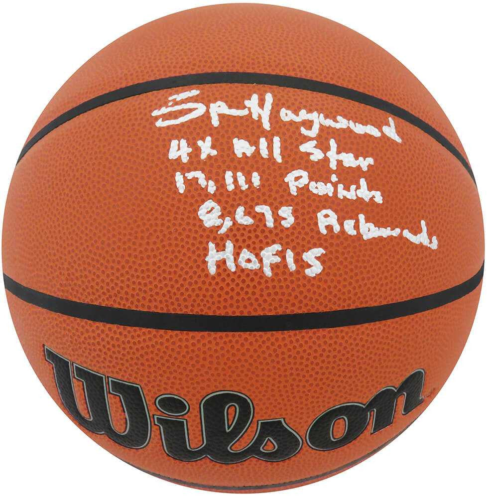 Spencer Haywood Signed Wilson NBA Indoor/Outdoor Basketball w/4 Inscriptions - Schwartz Authenticated
