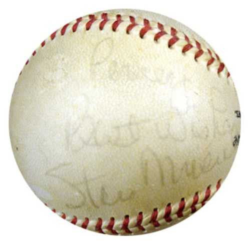 Stan Musial Autographed NL Giles Baseball St. Louis Cardinals "To Percey, Best Wishes" PSA/DNA #P41776