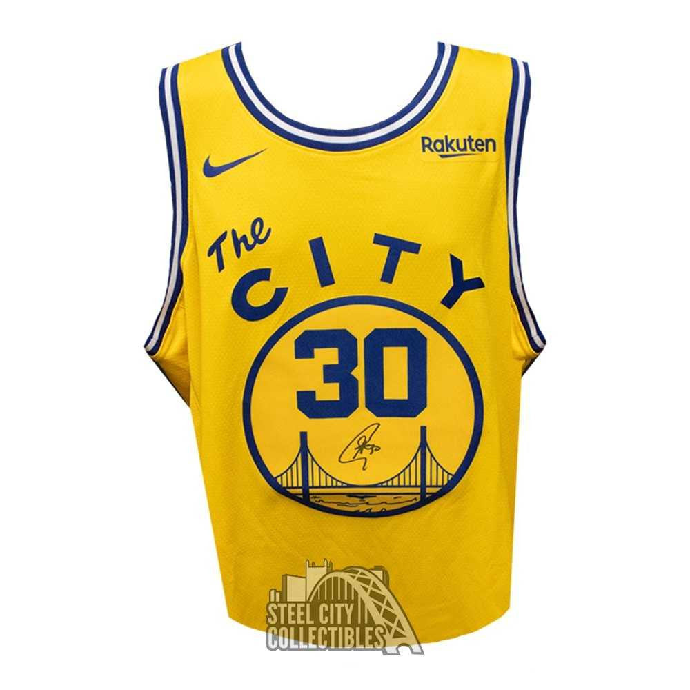 Stephen Curry Autographed Golden State Warriors The City Nike Swingman Jersey - BAS