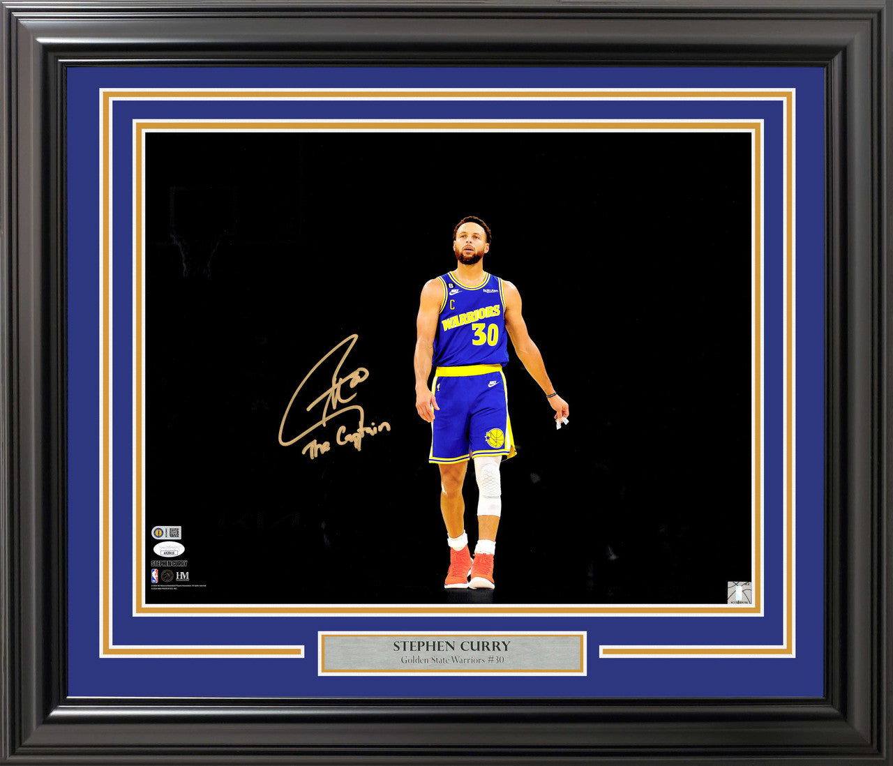 Stephen Curry Signed Framed 16x20 Golden State Warriors Spotlight Photo – JSA COA