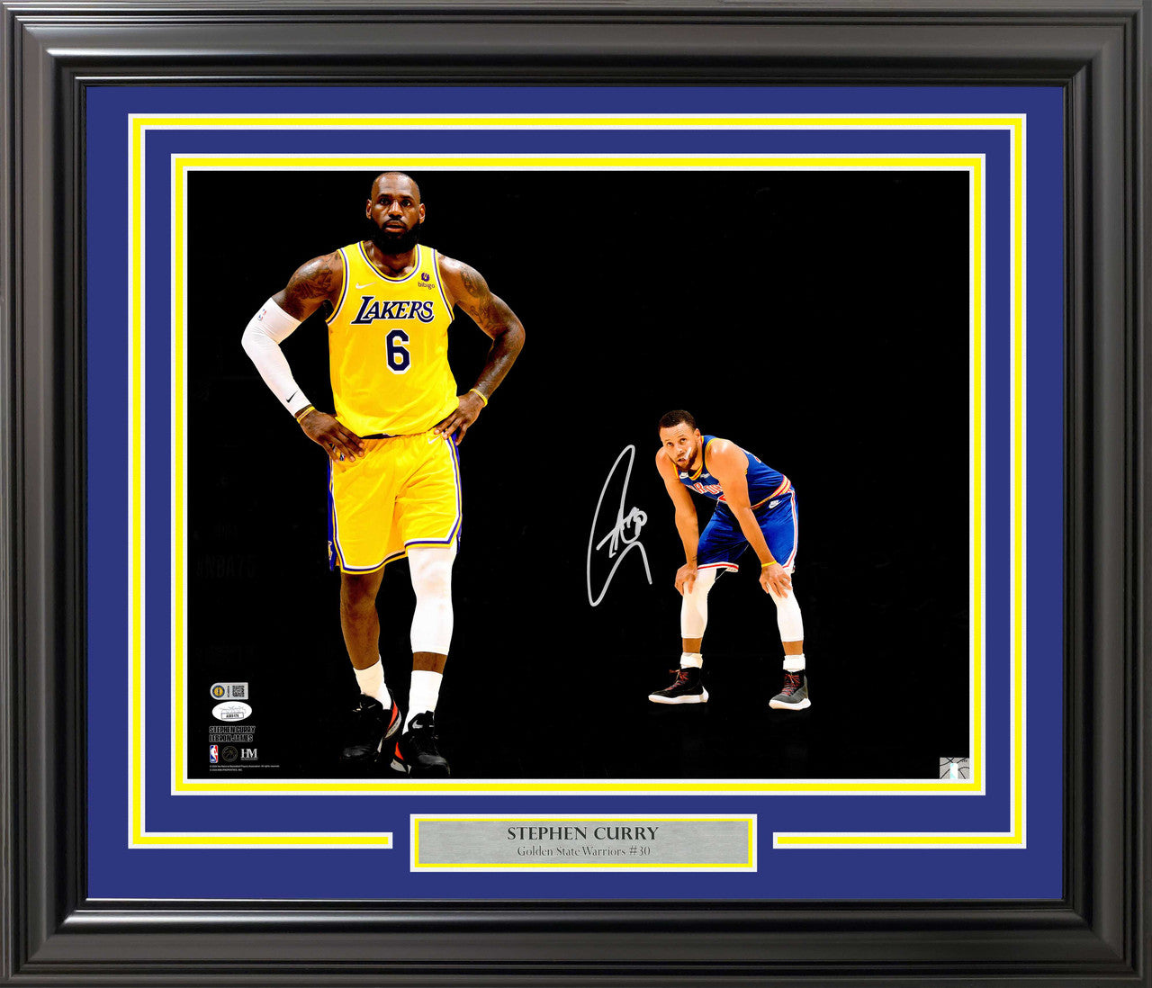 Stephen Curry Signed Framed 16x20 Warriors vs LeBron Photo – JSA COA