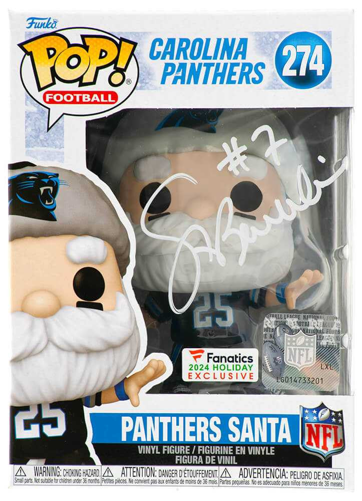 Steve Beuerlein Signed Carolina Panthers SANTA Funko Pop Doll #274