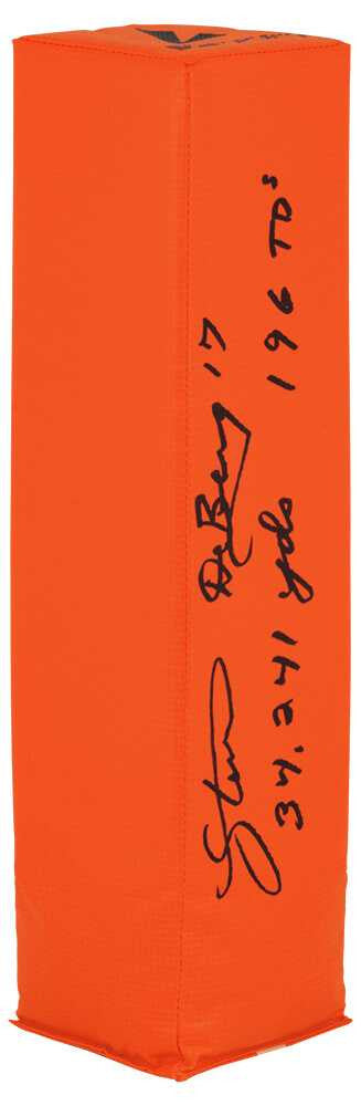 Steve DeBerg Signed BSN Orange Football Endzone Pylon w/34,241 Yds, 196 TDs - Schwartz Authenticated