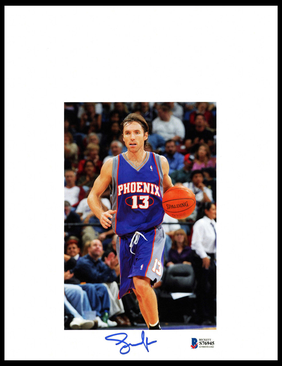 Steve Nash Autographed 8.5x11 Photo Sheet Phoenix Suns Beckett BAS Stock #252368