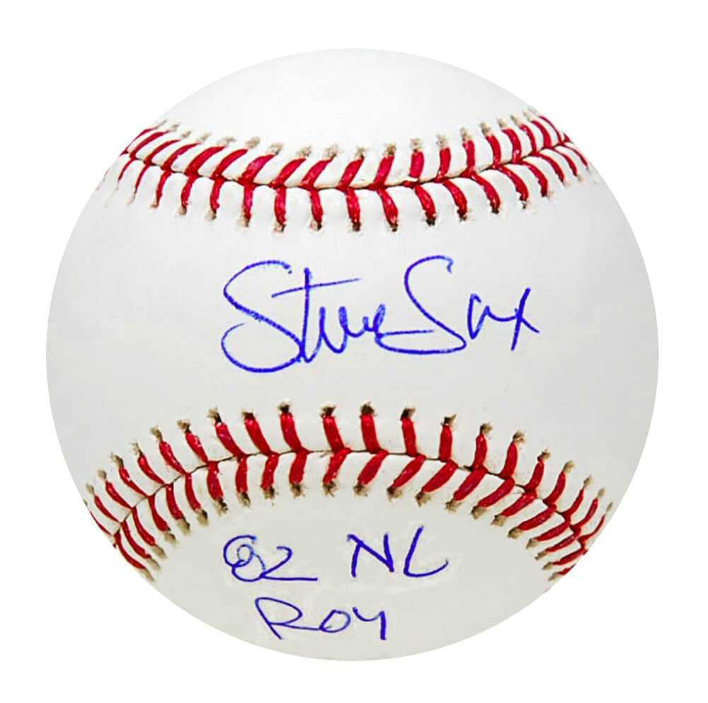 Steve Sax Signed Rawlings Official MLB Baseball w/82 NL ROY - Schwartz Authenticated