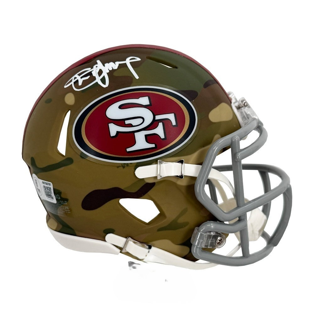 Steve Young Autographed San Francisco 49ers Camo Mini Football Helmet - BAS