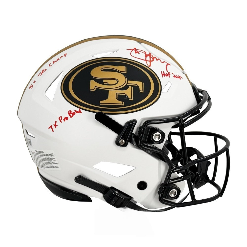 Steve Young Signed 49ers Lunar Eclipse Speed FLEX Authentic Helmet 3 INSC - BAS
