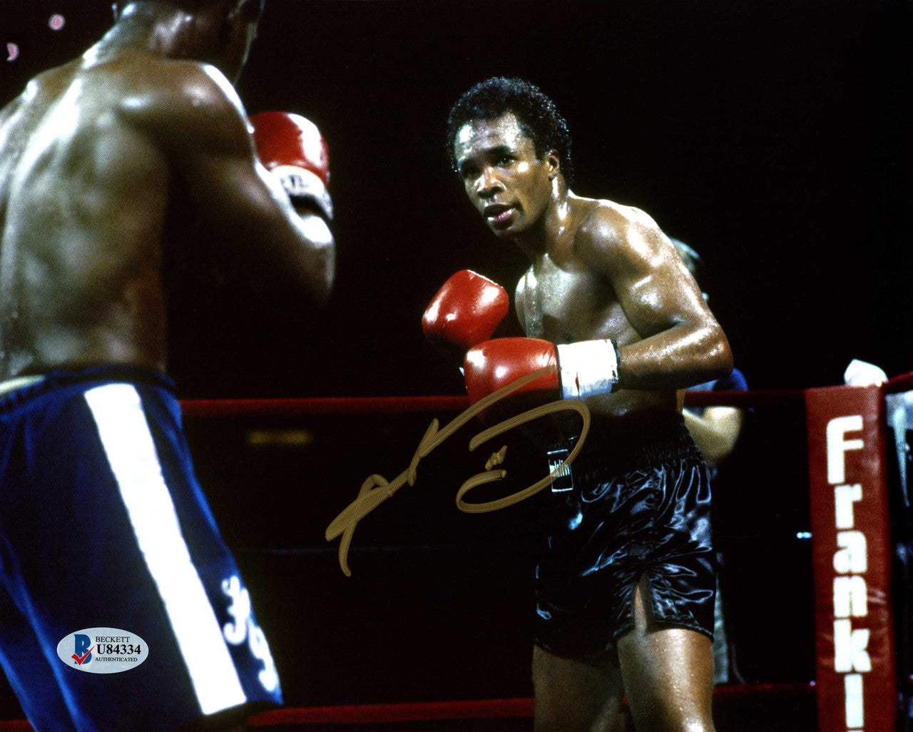 Sugar Ray Leonard Autographed 8x10 Photo Beckett BAS Stock #178120