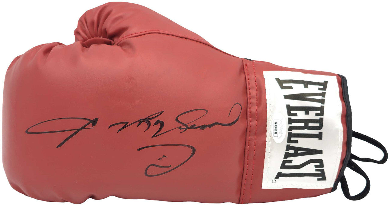 Sugar Ray Leonard Autographed Red Everlast Boxing Glove Left Handed LH JSA