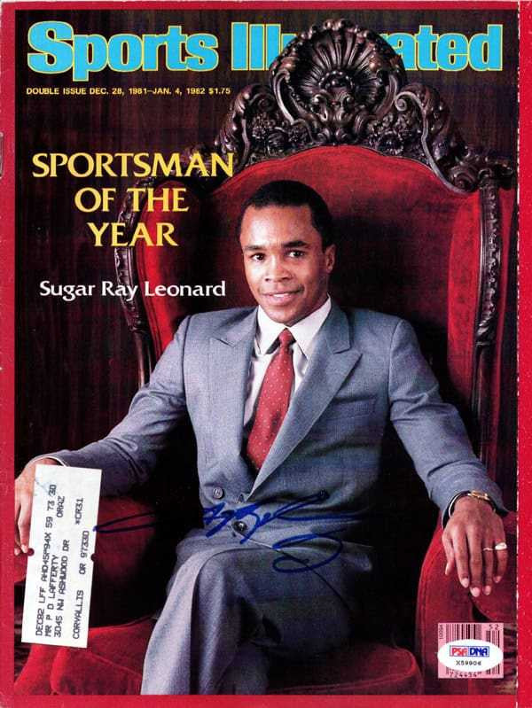 Sugar Ray Leonard Autographed Sports Illustrated Magazine PSA/DNA #X59906