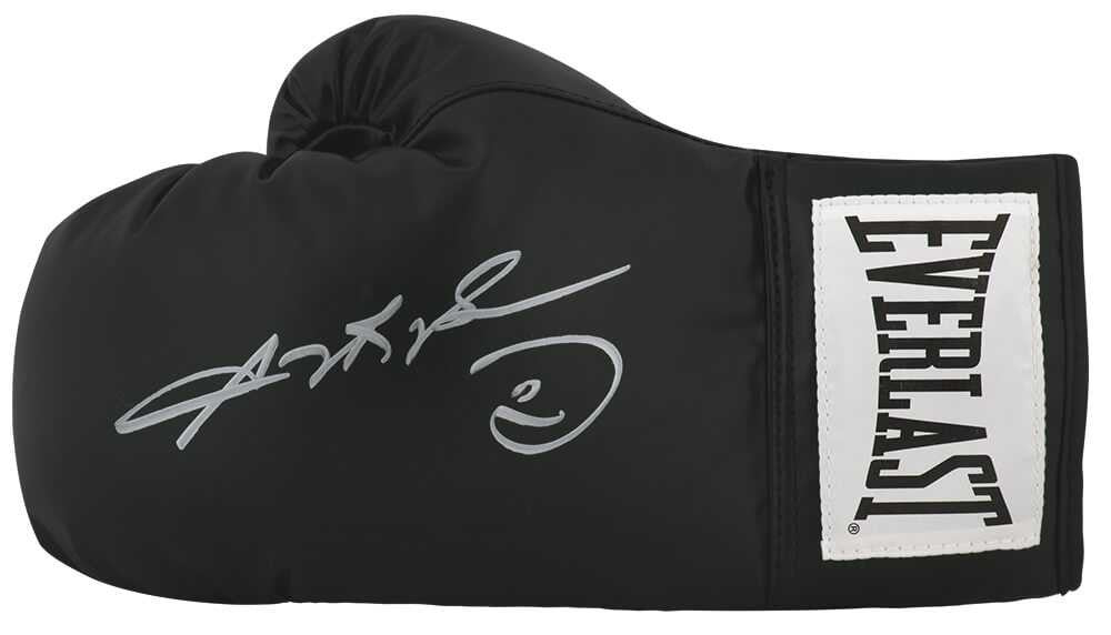 Sugar Ray Leonard Signed Everlast Black Boxing Glove - Schwartz Authenticated