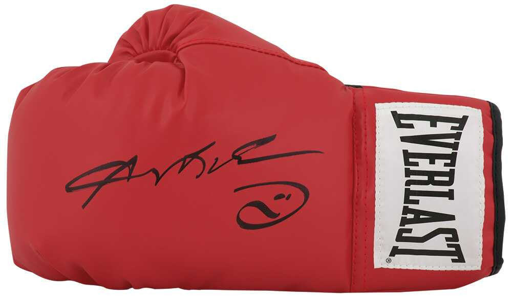 Sugar Ray Leonard Signed Everlast Red Boxing Glove - Schwartz Authenticated