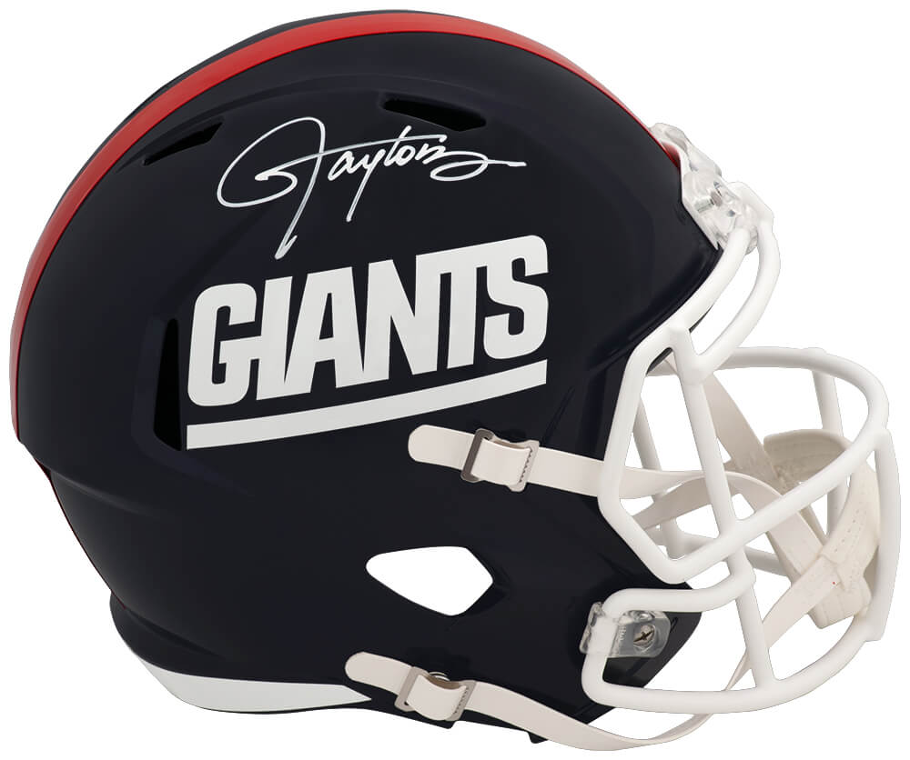 Lawrence Taylor Signed NY Giants Throwback Riddell Full Size Speed Replica Helmet