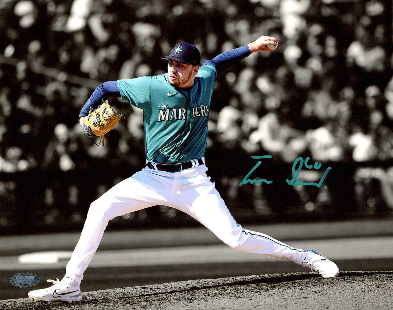 Tayler Saucedo Autographed 8X10 Photo Seattle Mariners Spotlight MCS Holo