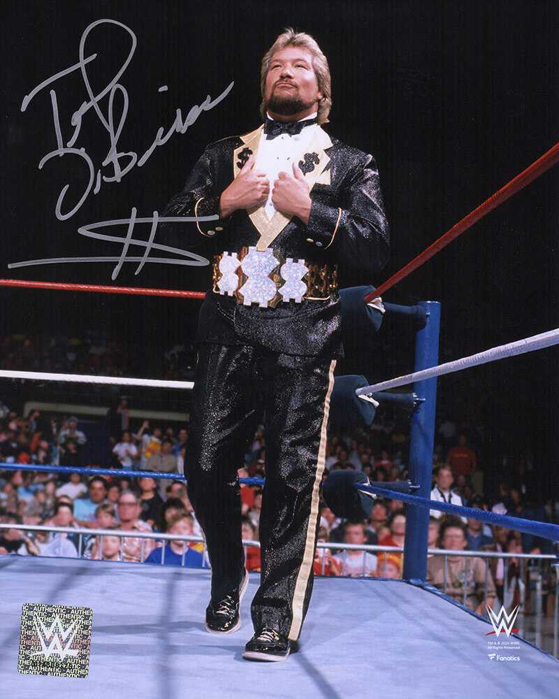 Ted DiBiase Signed WWE The Million Dollar Man In Ring Wrestling 8x10 Photo