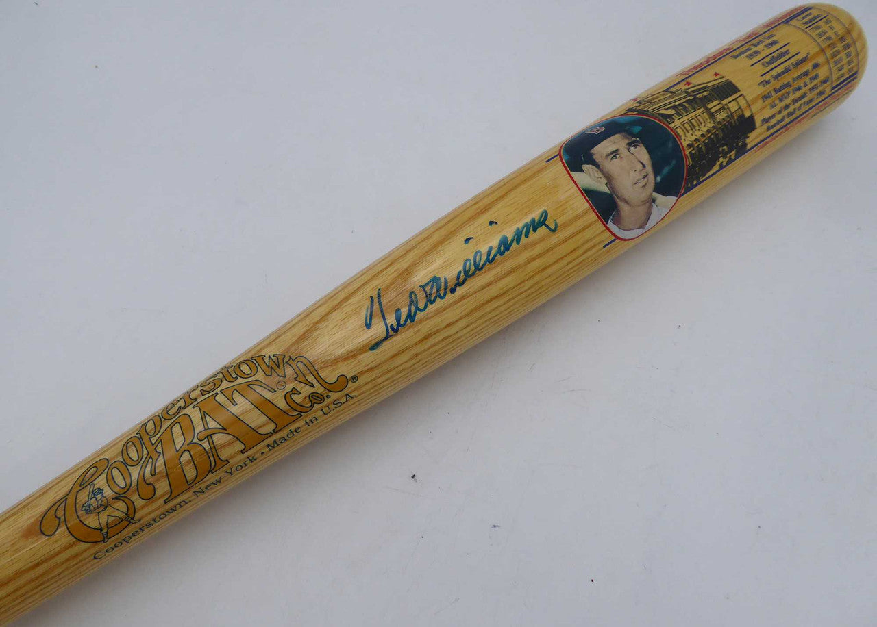 Ted Williams Autographed Cooperstown Bat – Boston Red Sox (JSA COA #ZZ44397)