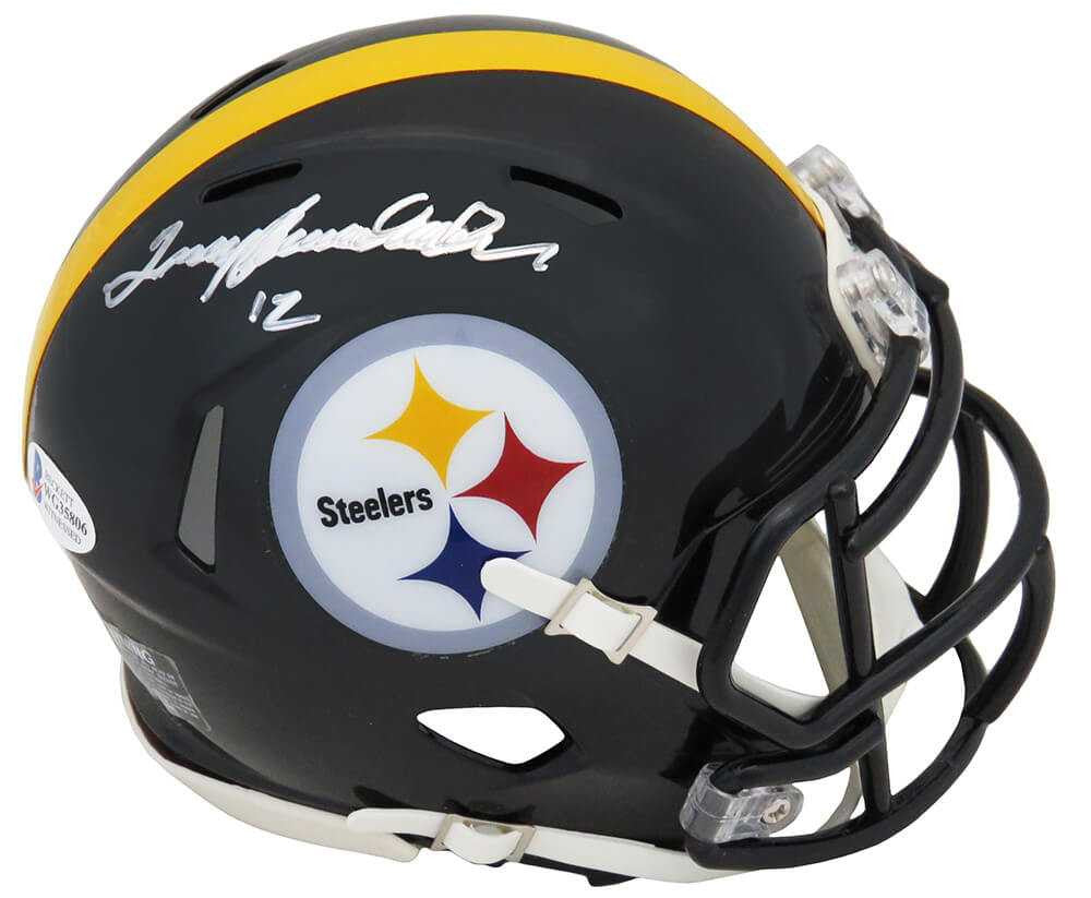 Terry Bradshaw Signed Pittsburgh Steelers Riddell Speed Mini Helmet - Beckett