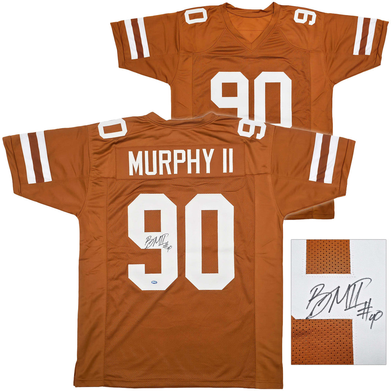 Texas Longhorns Byron Murphy II Autographed Orange Jersey MCS Holo
