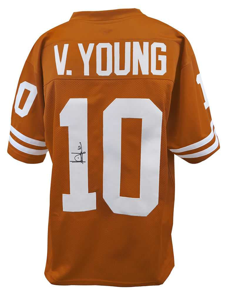 Vince Young Signed Texas Longhorns Custom Brown Jersey – Schwartz COA