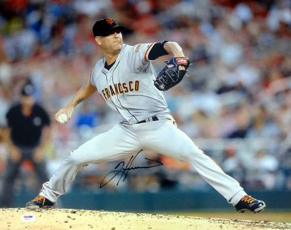 Tim Hudson Autographed 16x20 Photo San Francisco Giants PSA/DNA Stock #83627