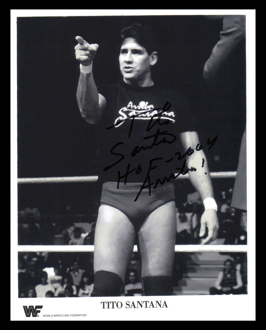 Tito Santana Autographed 8x10 Photo WWF SKU #247180