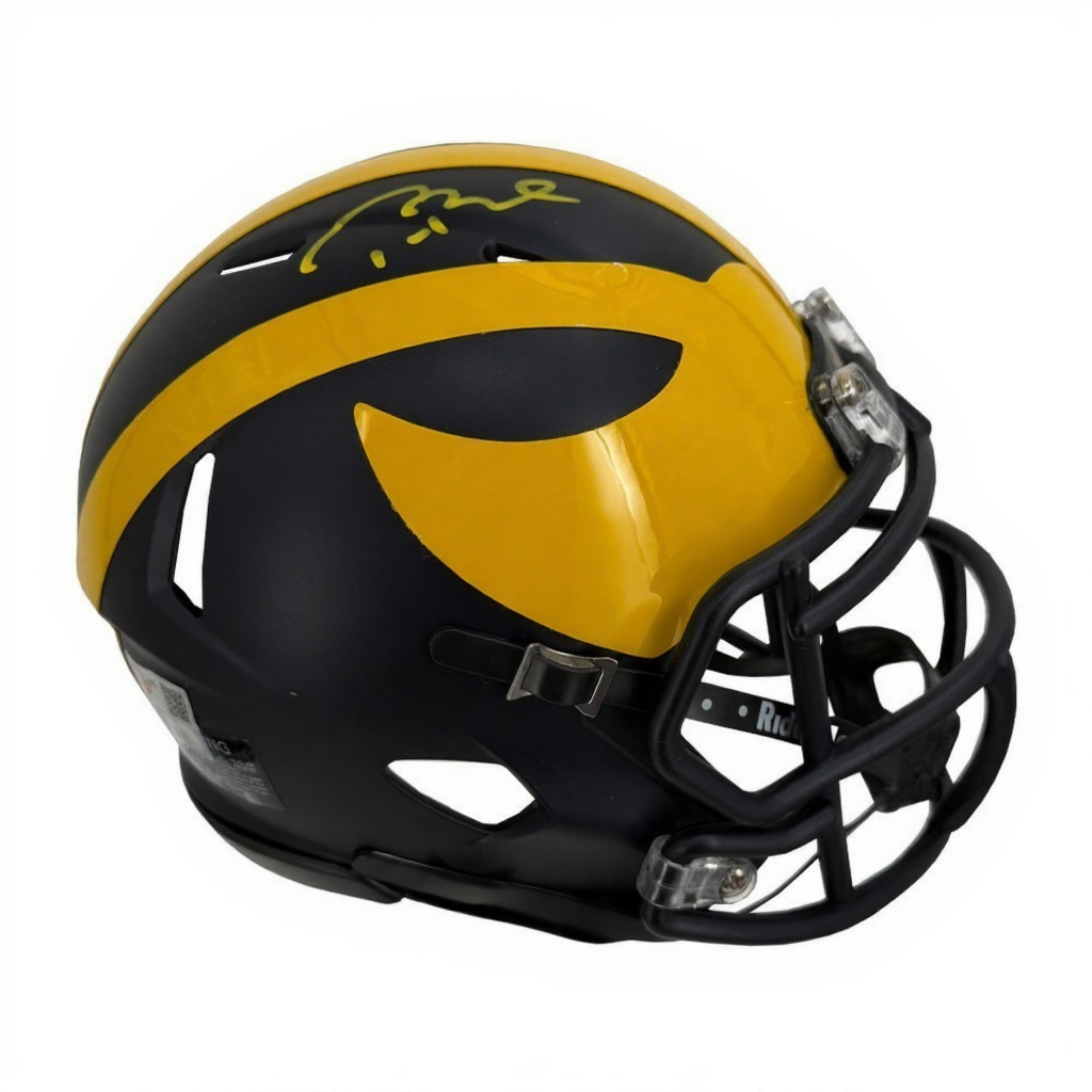 Tom Brady Autographed Michigan Wolverines Speed Mini Football Helmet – Fanatics