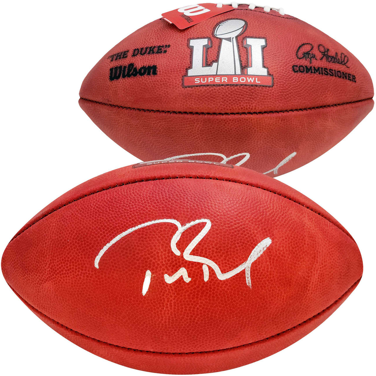 Tom Brady Autographed Official SB LI Leather Football New England Patriots Fanatics Holo