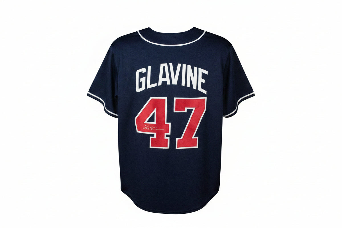 Atlanta Braves Tom Glavine Autographed Custom Navy Jersey - JSA COA