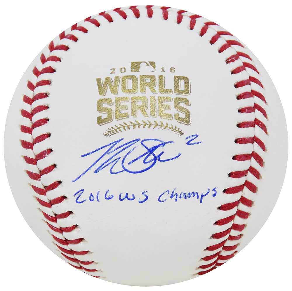 Tommy La Stella Signed Rawlings Official 2016 World Series MLB Baseball w/16 WS Champs - Schwartz Authenticated