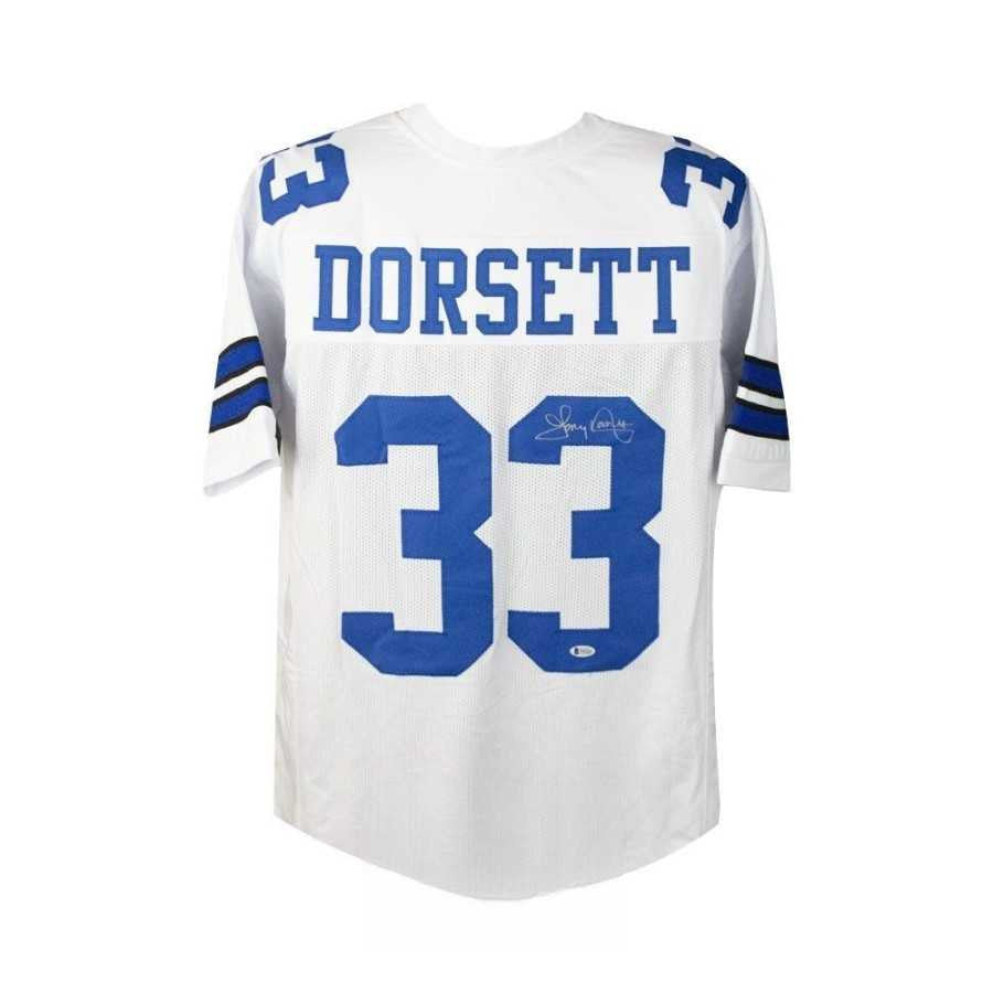 Tony Dorsett Autographed Dallas Cowboys White Jersey – Beckett BAS