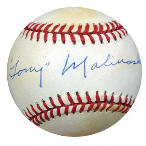 Tony Malinosky Autographed NL Baseball Brooklyn Dodgers PSA/DNA #Q36820