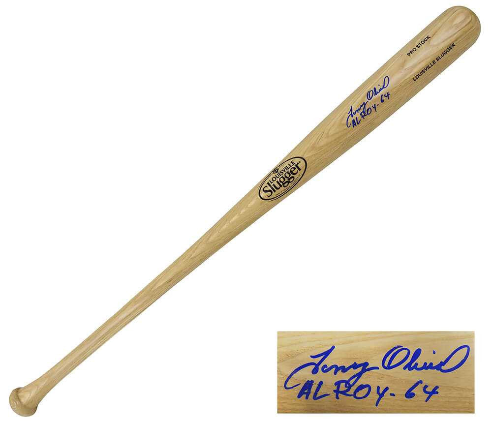Tony Oliva Signed Louisville Slugger Pro Stock Blonde Baseball Bat w/AL ROY'64 - Schwartz Sports