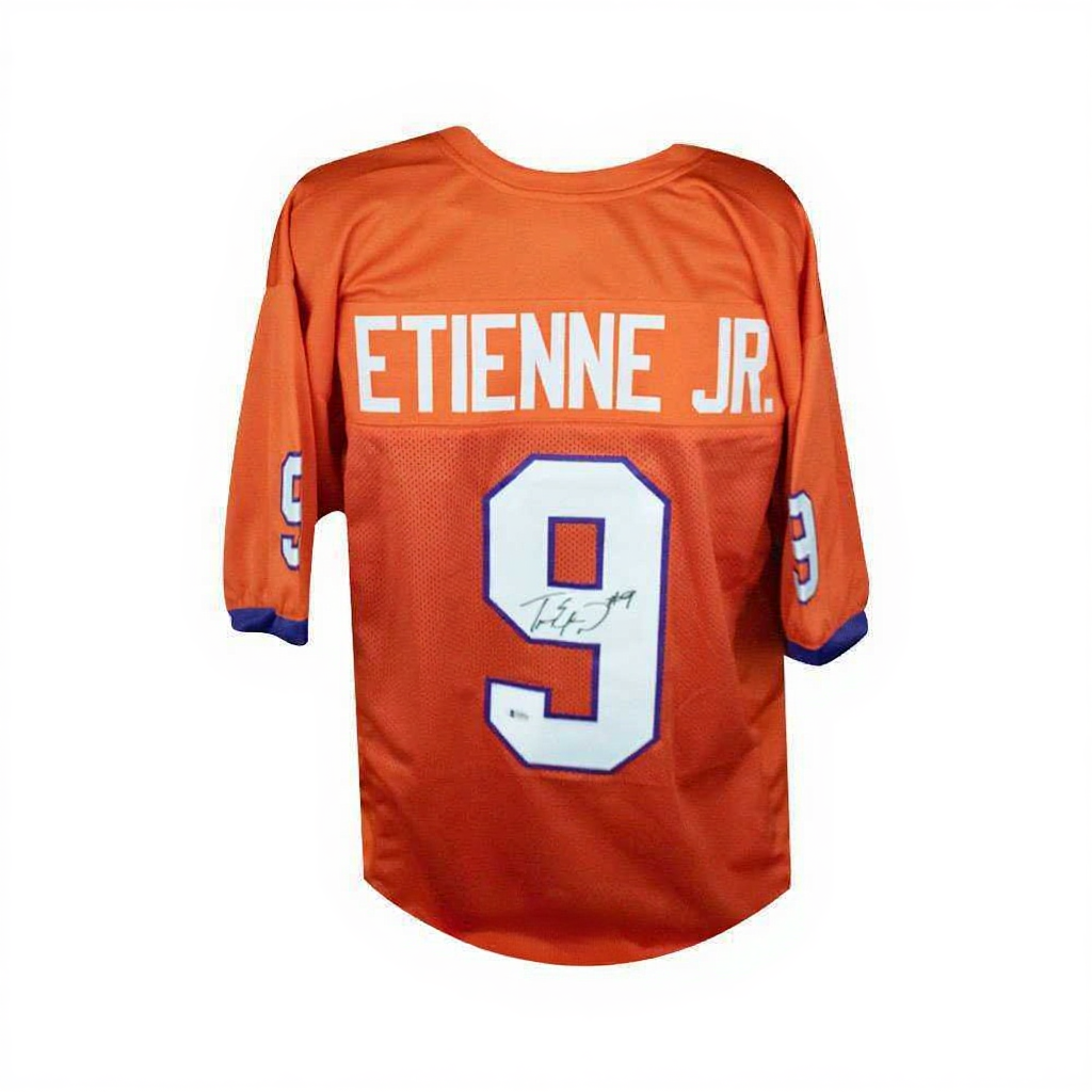 Travis Etienne Autographed Clemson Tigers Orange Custom Football Jersey – Beckett BAS COA
