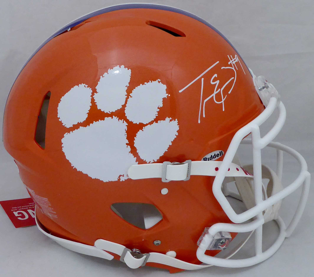 Travis Etienne Autographed Clemson Tigers Orange Full Size Authentic Speed Helmet – Beckett BAS