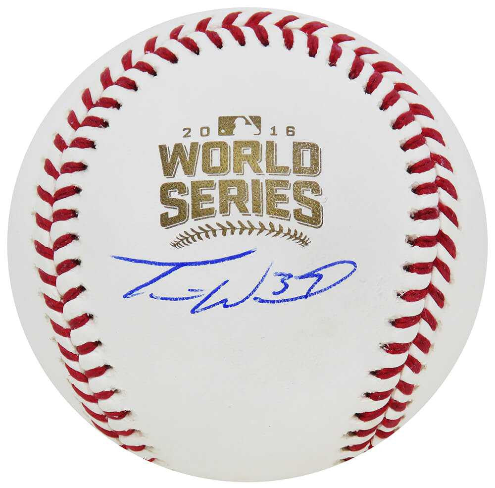 Travis Wood Signed Rawlings Official 2016 World Series Baseball - Schwartz Authenticated