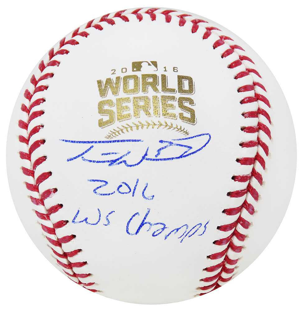 Travis Wood Signed Rawlings Official 2016 World Series Baseball w/2016 WS Champs - Schwartz Authenticated