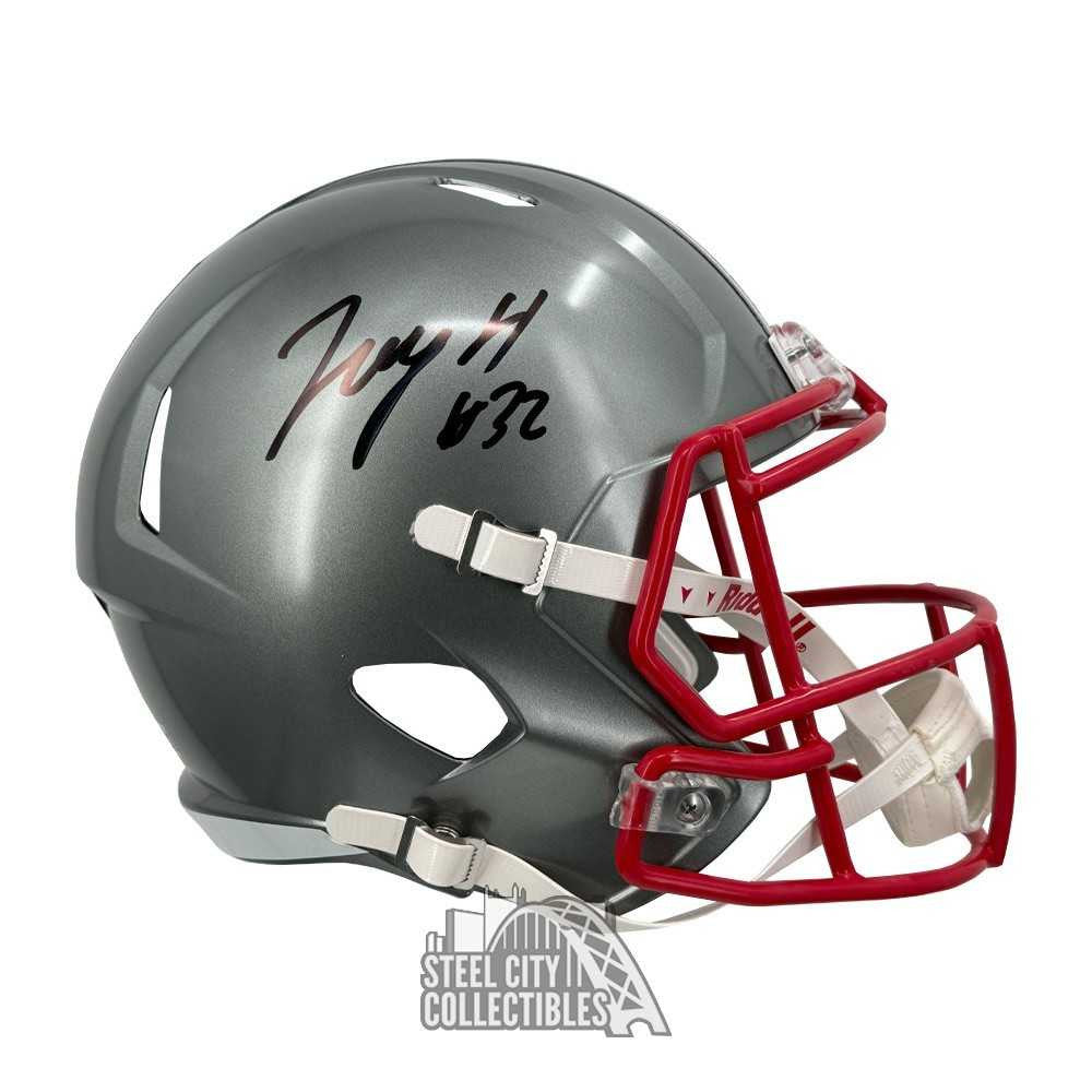 TreVeyon Henderson Autographed Ohio State Buckeyes Flash Full-Size Helmet – Beckett BAS